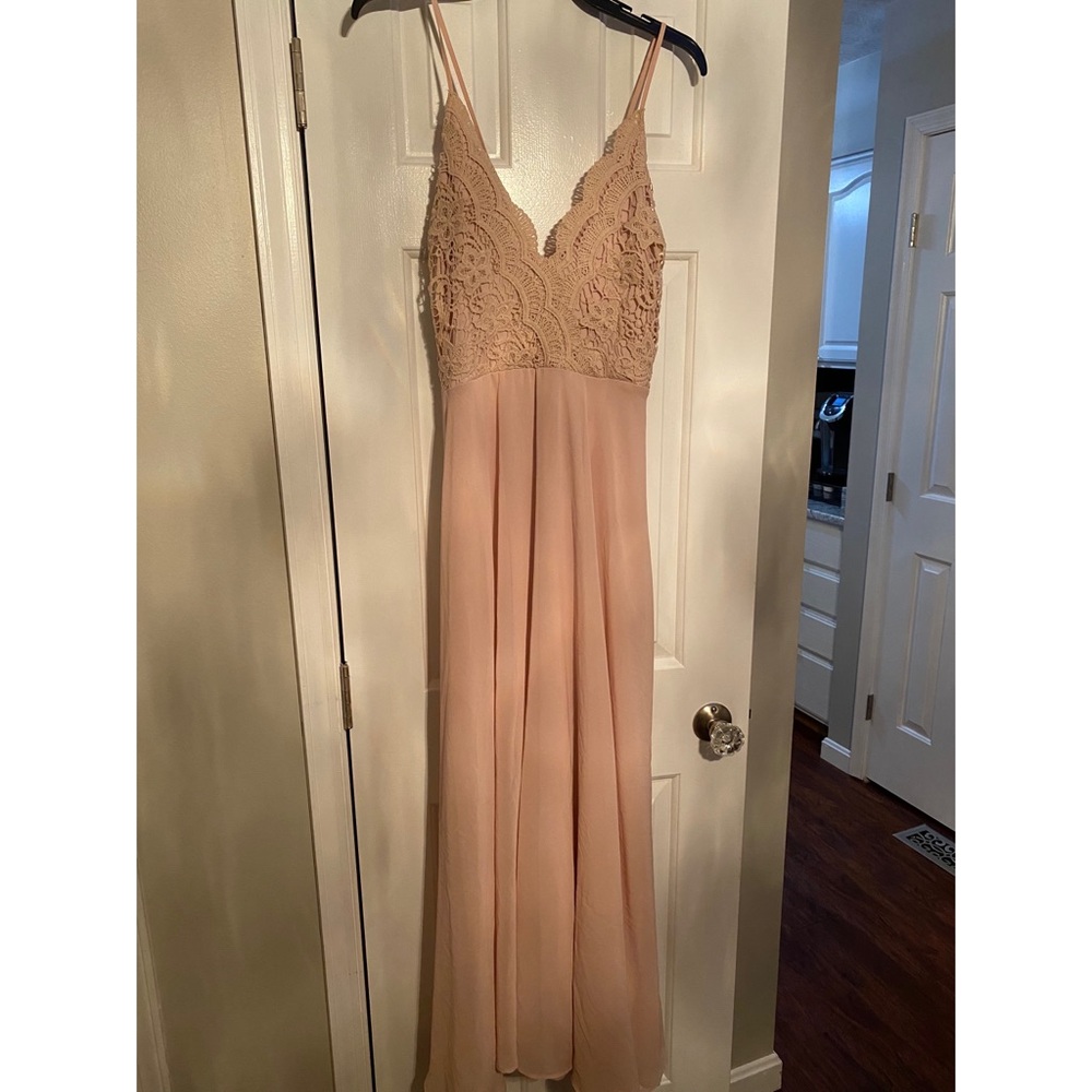 Lulu’s Blush Maxi Dress